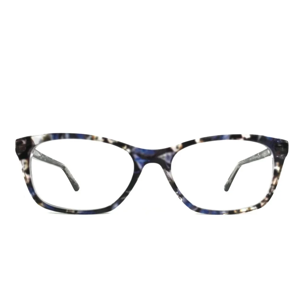 Bebe Eyeglasses Frames BB5145 500 PLUM FLORAL Blue Purple Cat Eye 53-17-135